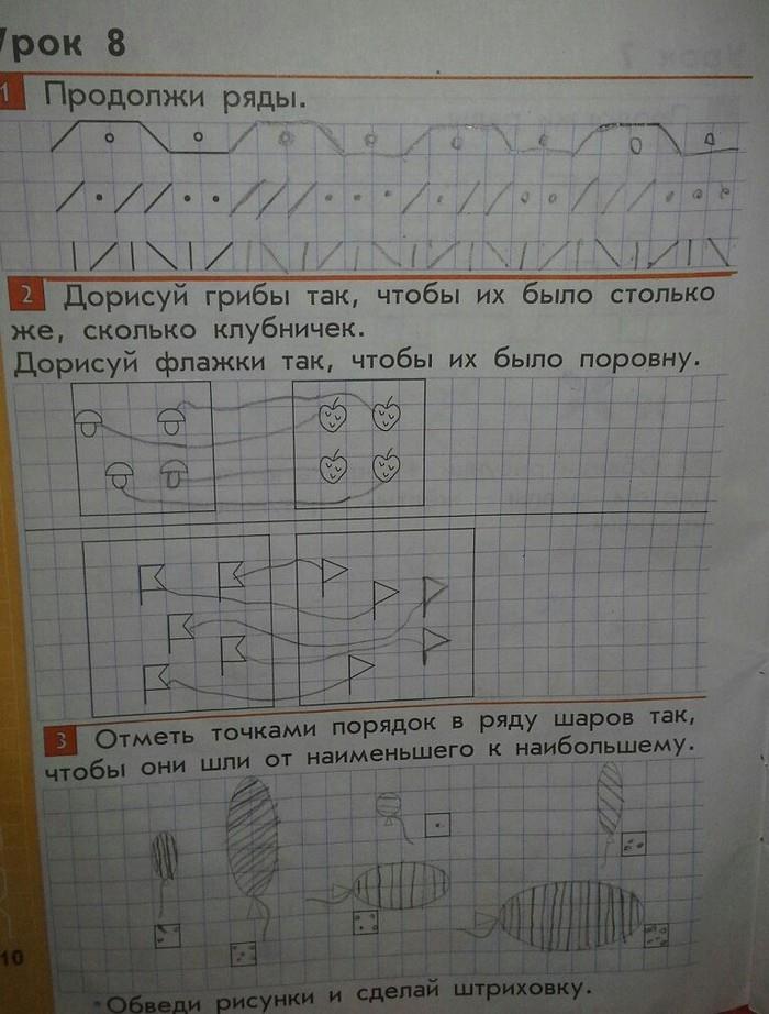 гдз 1 класс рабочая тетрадь страница 10 математика Демидова, Козлова