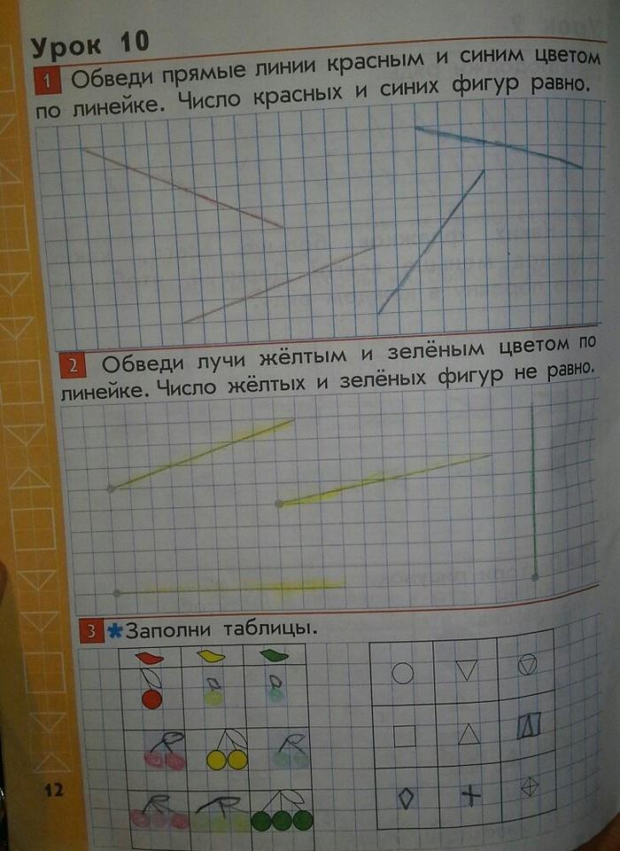 гдз 1 класс рабочая тетрадь страница 12 математика Демидова, Козлова