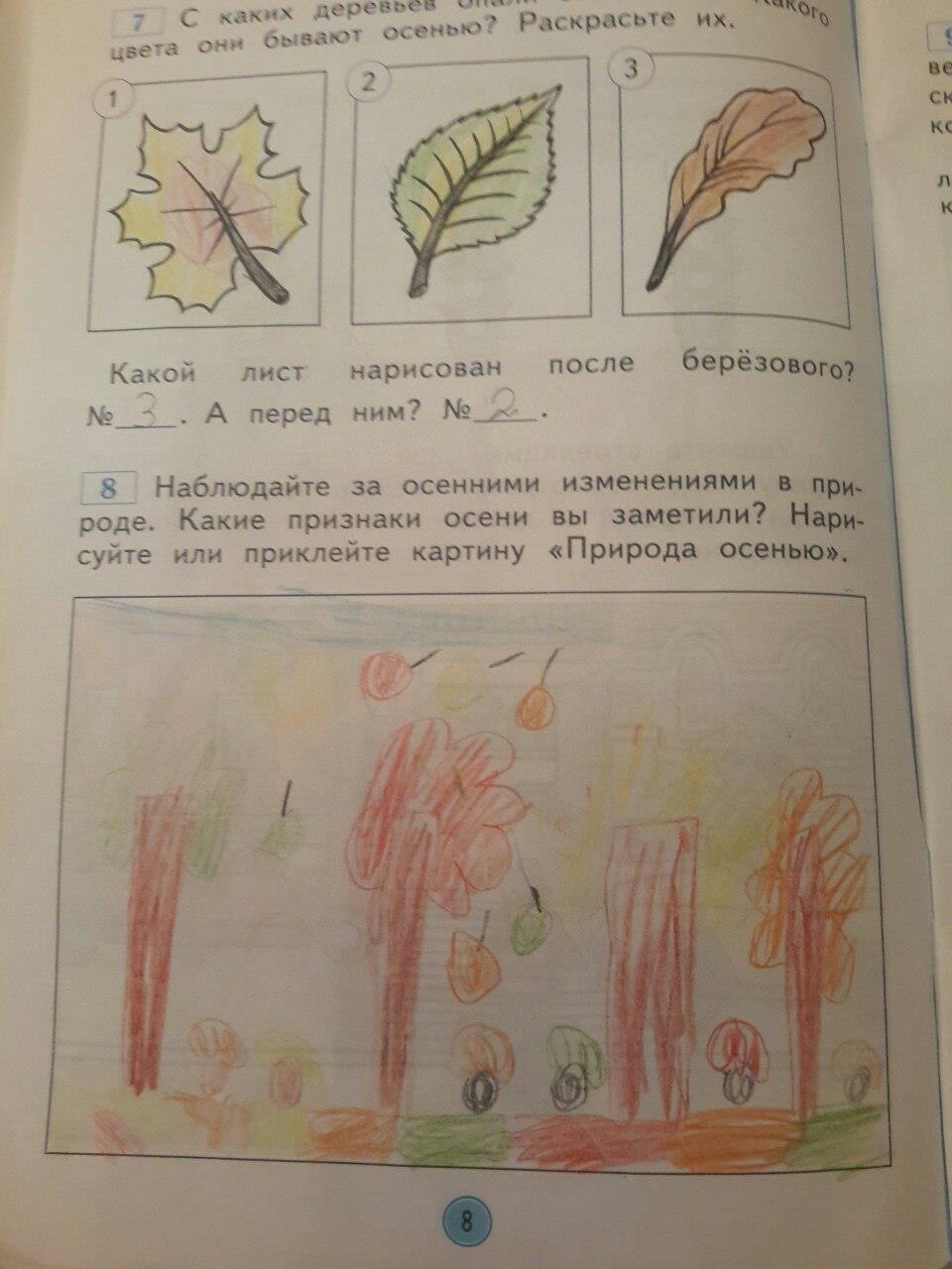 гдз 1 класс рабочая тетрадь страница 8 окружающий мир Дмитриева, Казаков
