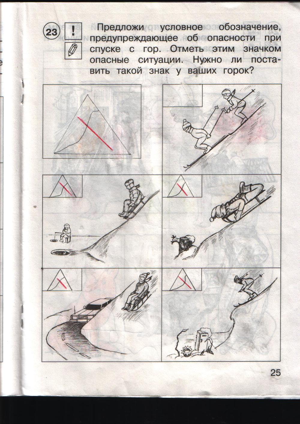 гдз 1 класс рабочая тетрадь страница 25 окружающий мир Федотова, Трофимова, Трафимов