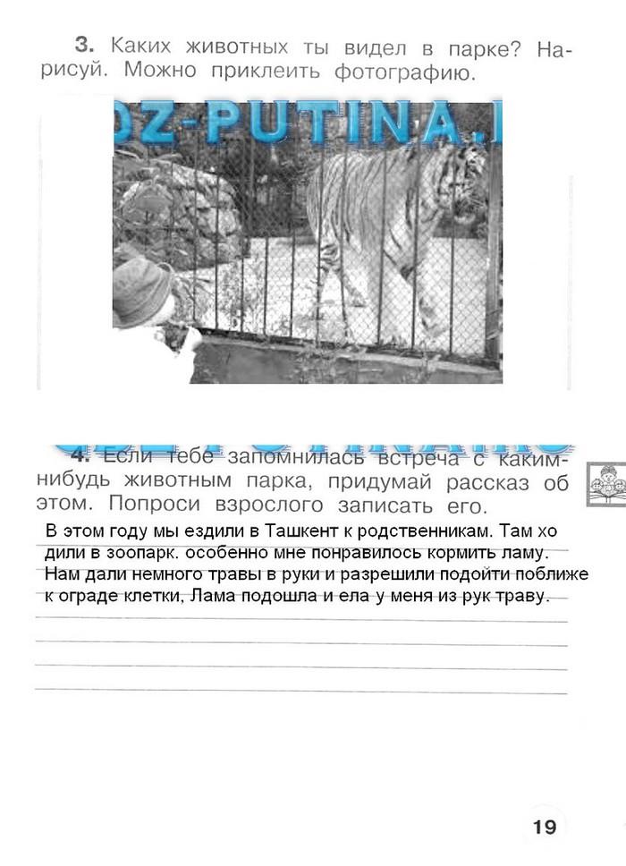 гдз 1 класс рабочая тетрадь часть 2 страница 19 окружающий мир Плешаков, Новицкая
