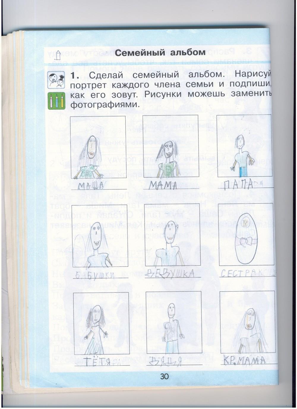 гдз 1 класс рабочая тетрадь страница 30 окружающий мир Вахрушев, Бурский, Раутиан