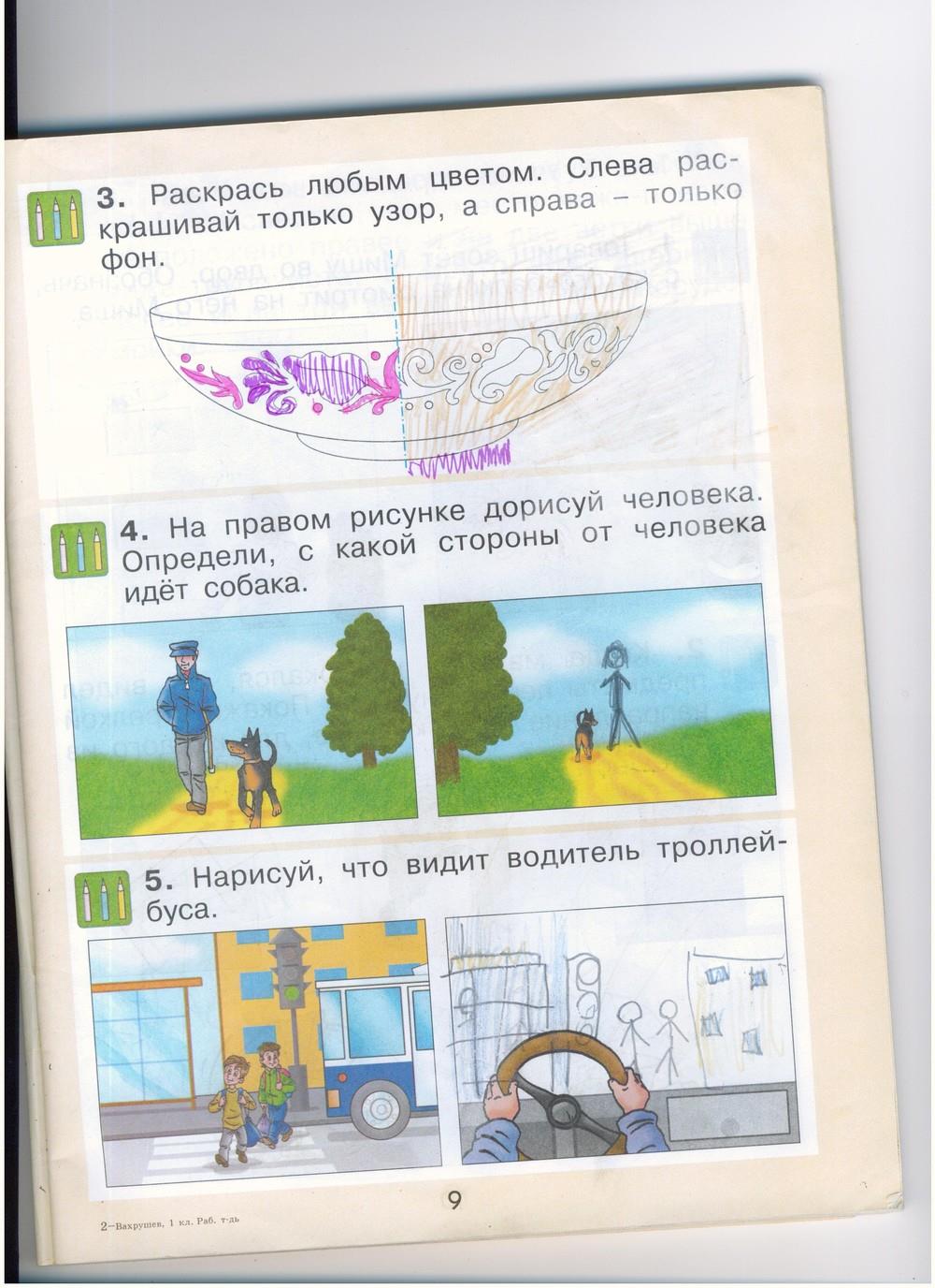 гдз 1 класс рабочая тетрадь страница 9 окружающий мир Вахрушев, Бурский, Раутиан