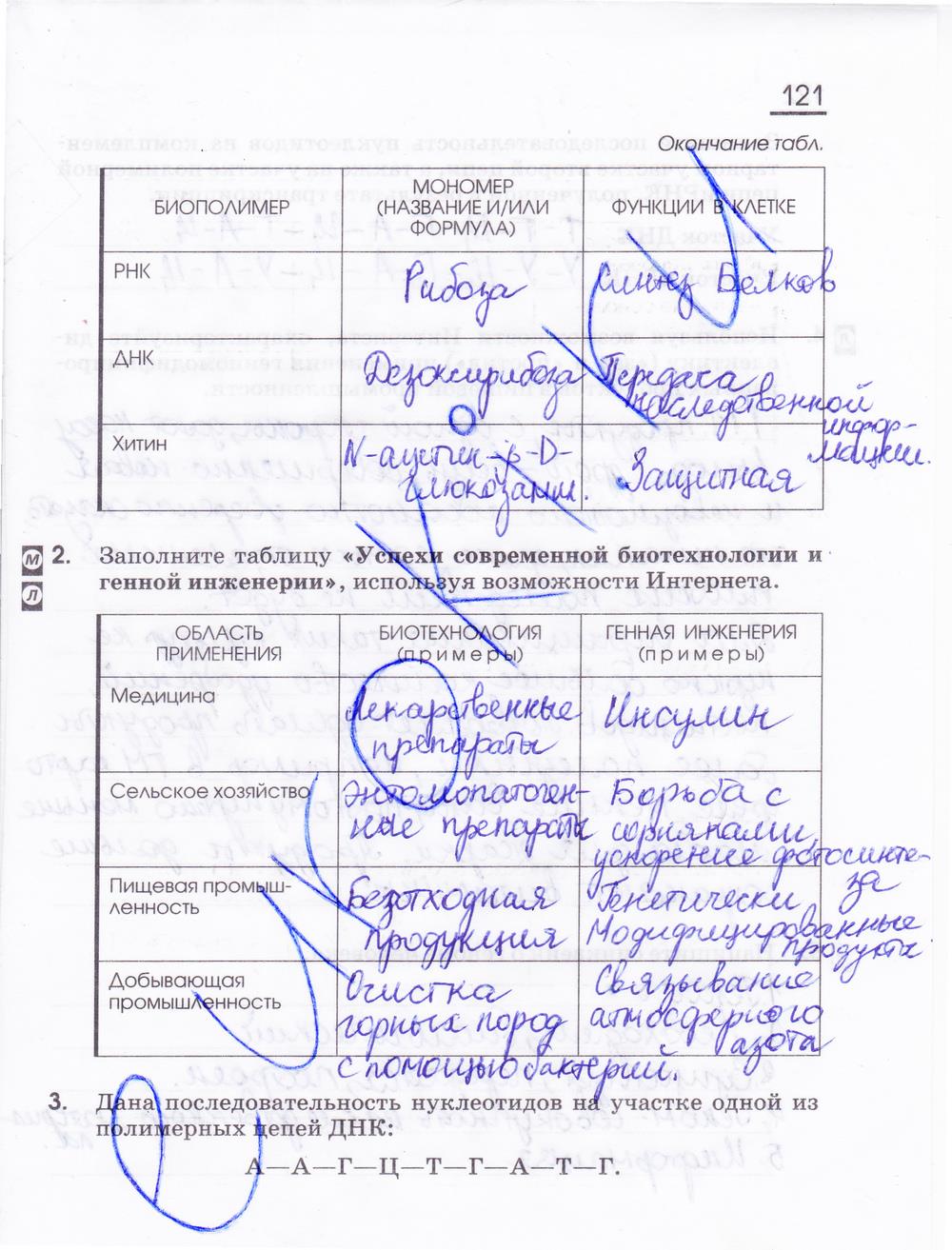 гдз 10 класс рабочая тетрадь страница 121 химия Габриелян, Сладков