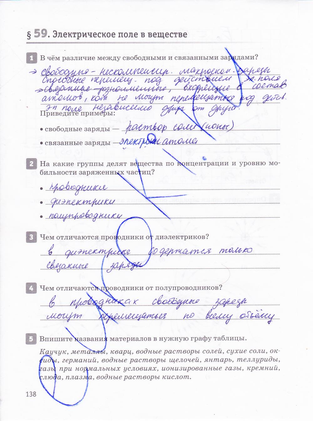 гдз 10 класс рабочая тетрадь страница 138 физика Касьянов, Дмитриева