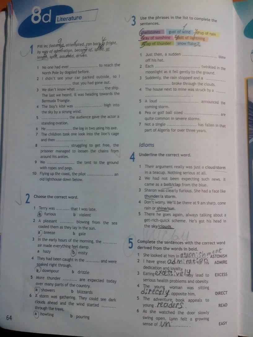 гдз 11 класс рабочая тетрадь страница 64 английский язык Афанасьева, Дули
