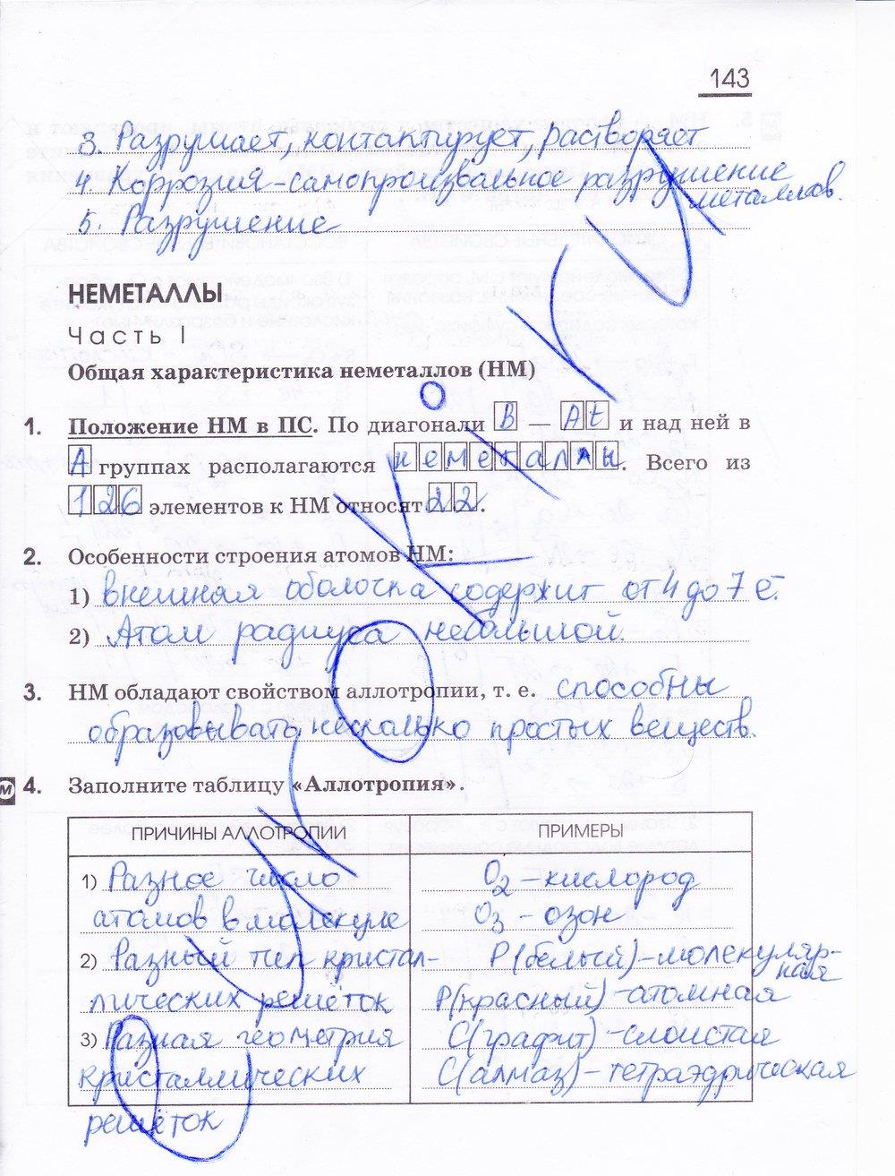 гдз 11 класс рабочая тетрадь страница 143 химия Габриелян, Сладков