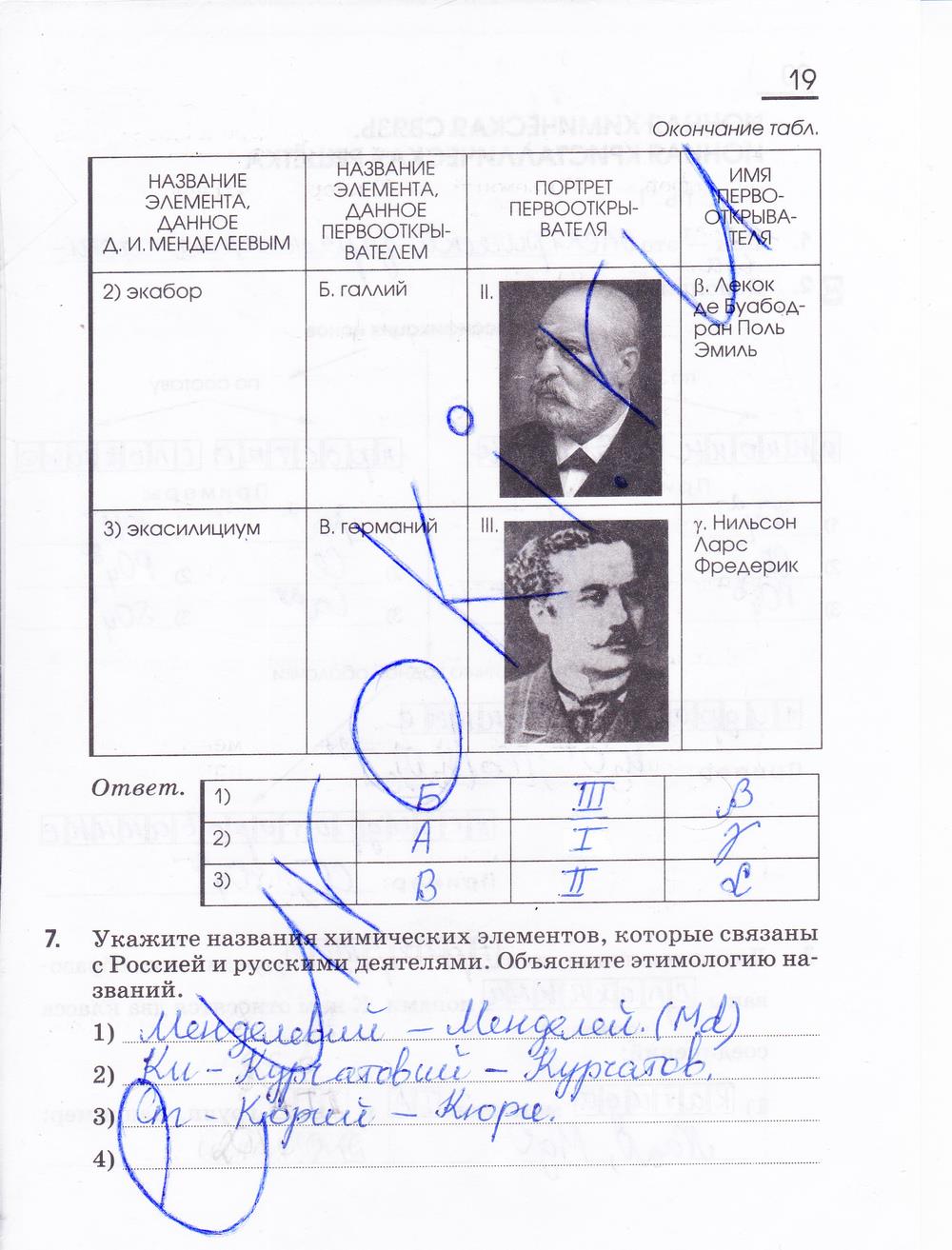 гдз 11 класс рабочая тетрадь страница 19 химия Габриелян, Сладков