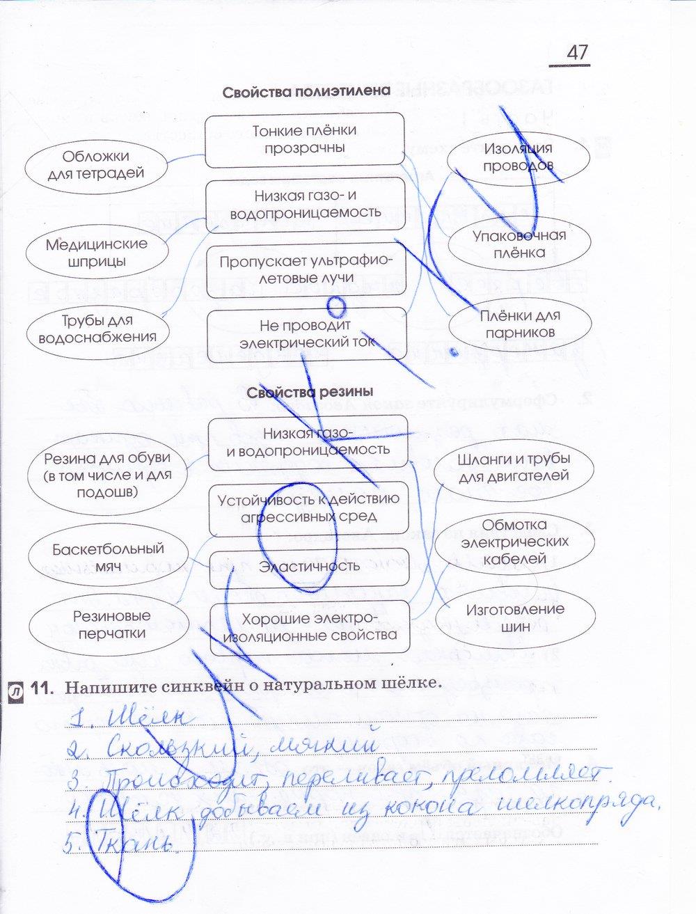 гдз 11 класс рабочая тетрадь страница 47 химия Габриелян, Сладков