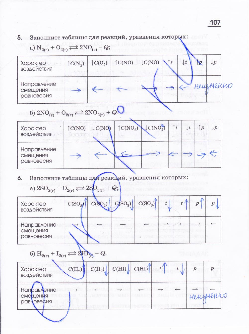гдз 11 класс рабочая тетрадь страница 107 химия Габриелян, Яшукова