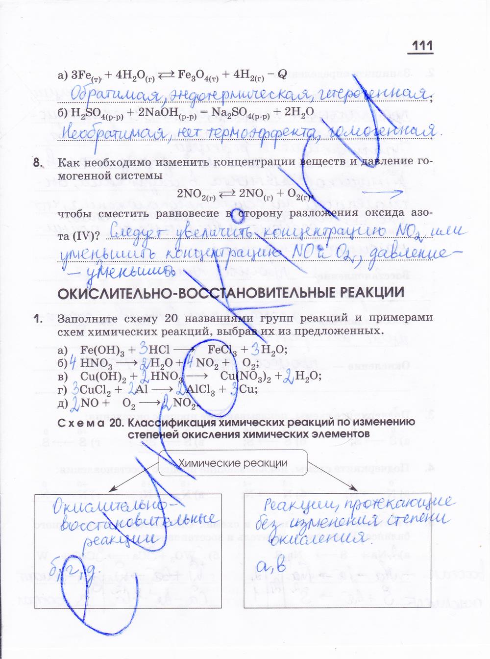 гдз 11 класс рабочая тетрадь страница 111 химия Габриелян, Яшукова