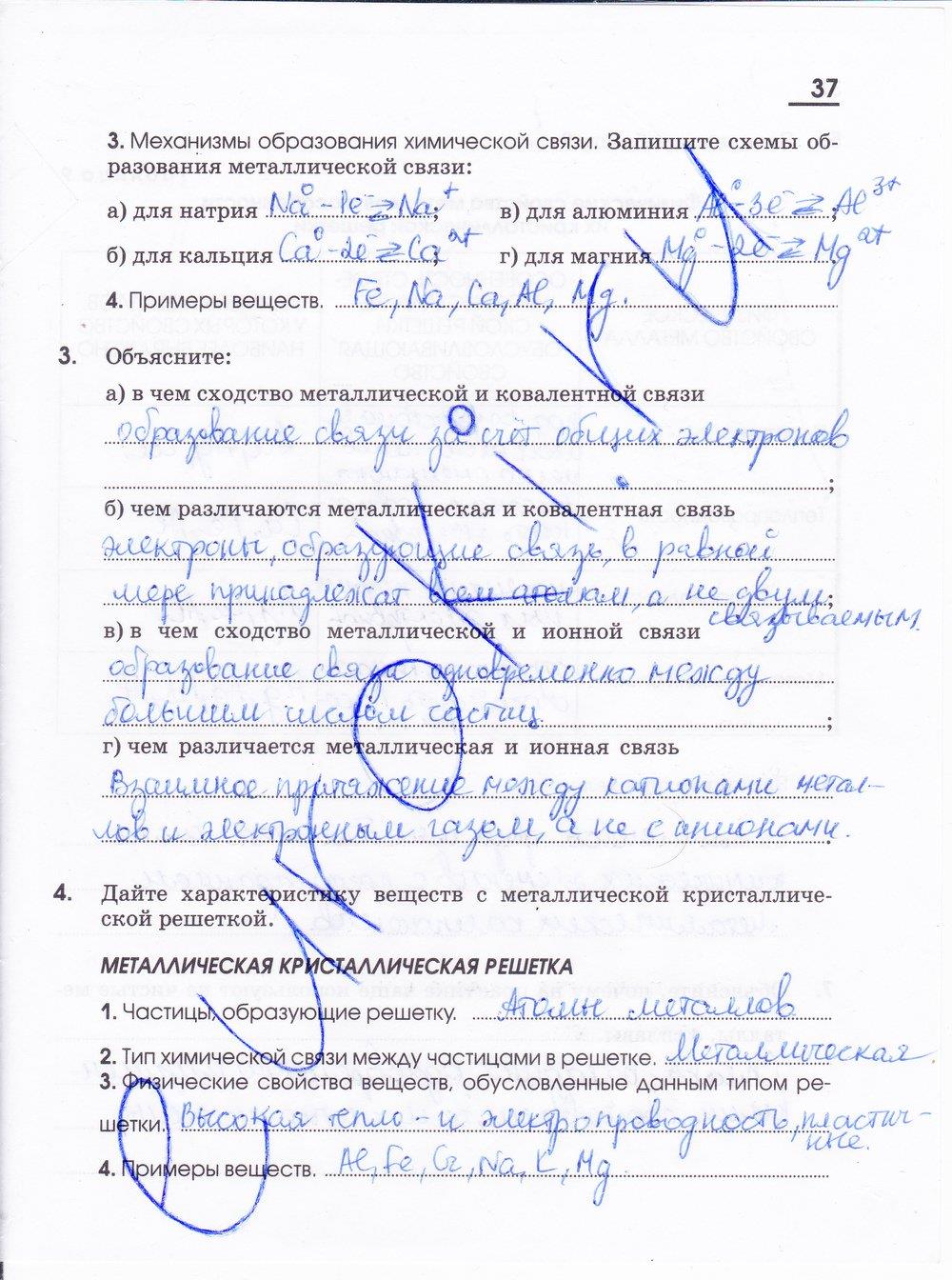 гдз 11 класс рабочая тетрадь страница 37 химия Габриелян, Яшукова