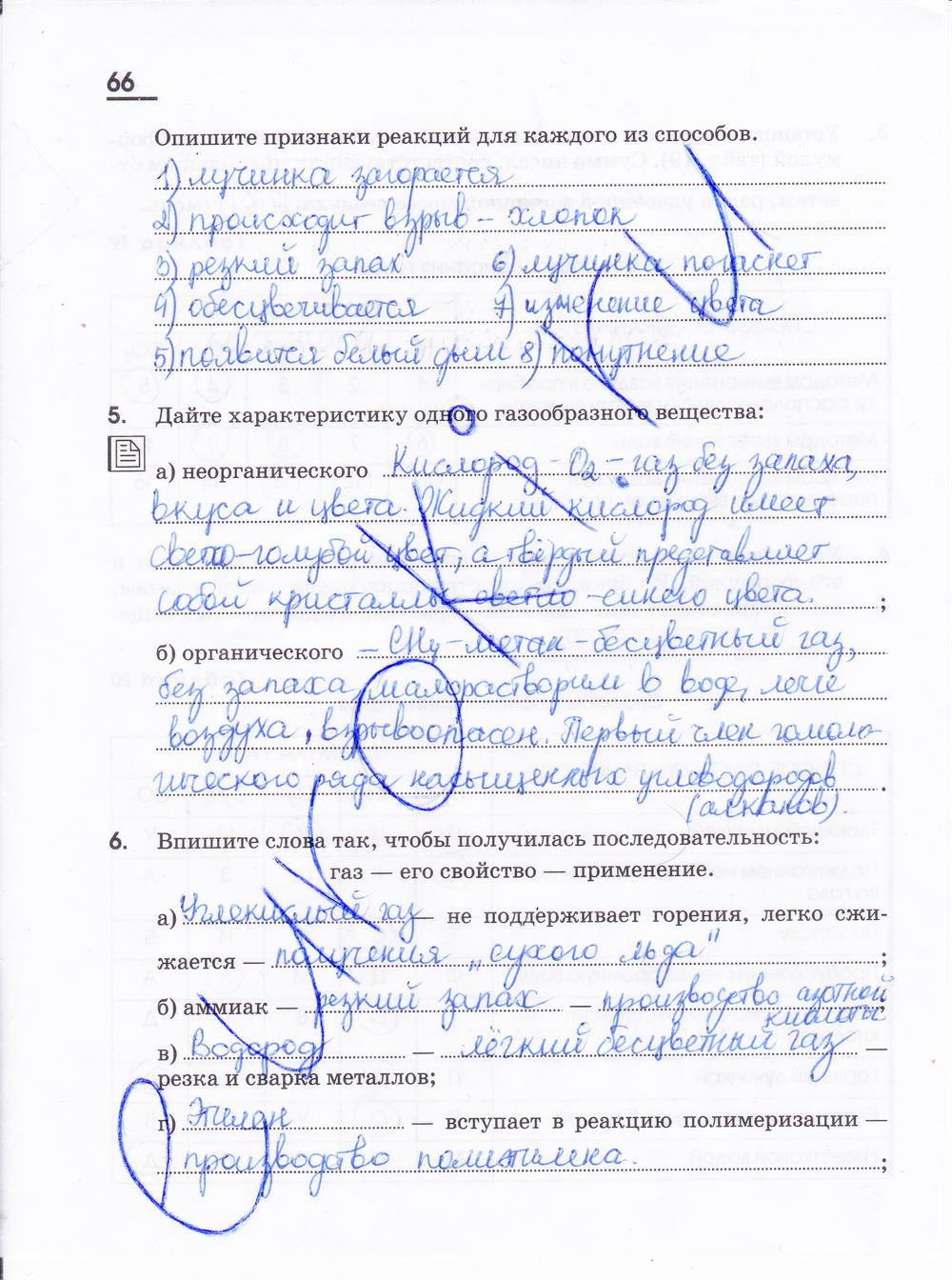 гдз 11 класс рабочая тетрадь страница 66 химия Габриелян, Яшукова