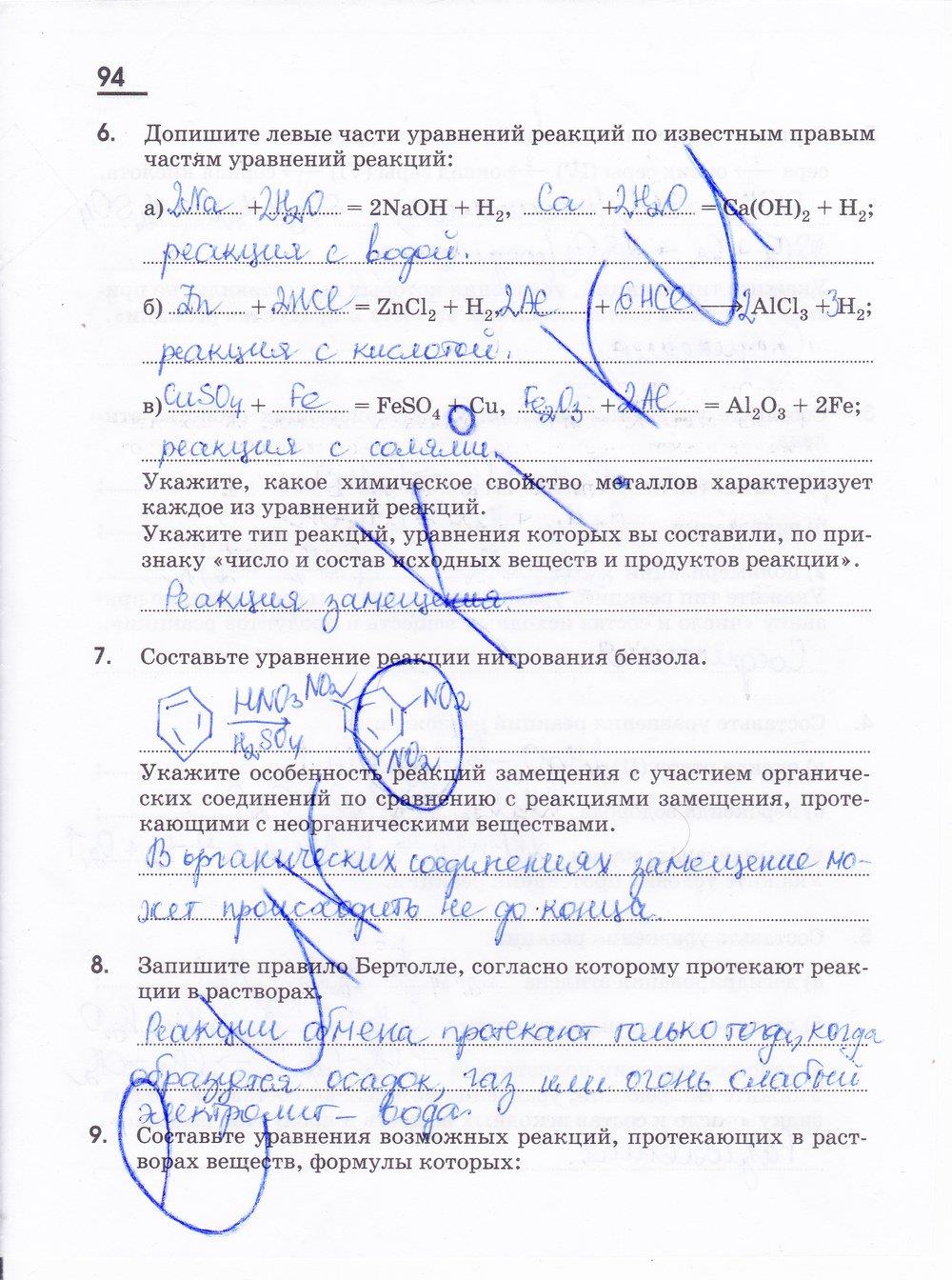 гдз 11 класс рабочая тетрадь страница 94 химия Габриелян, Яшукова