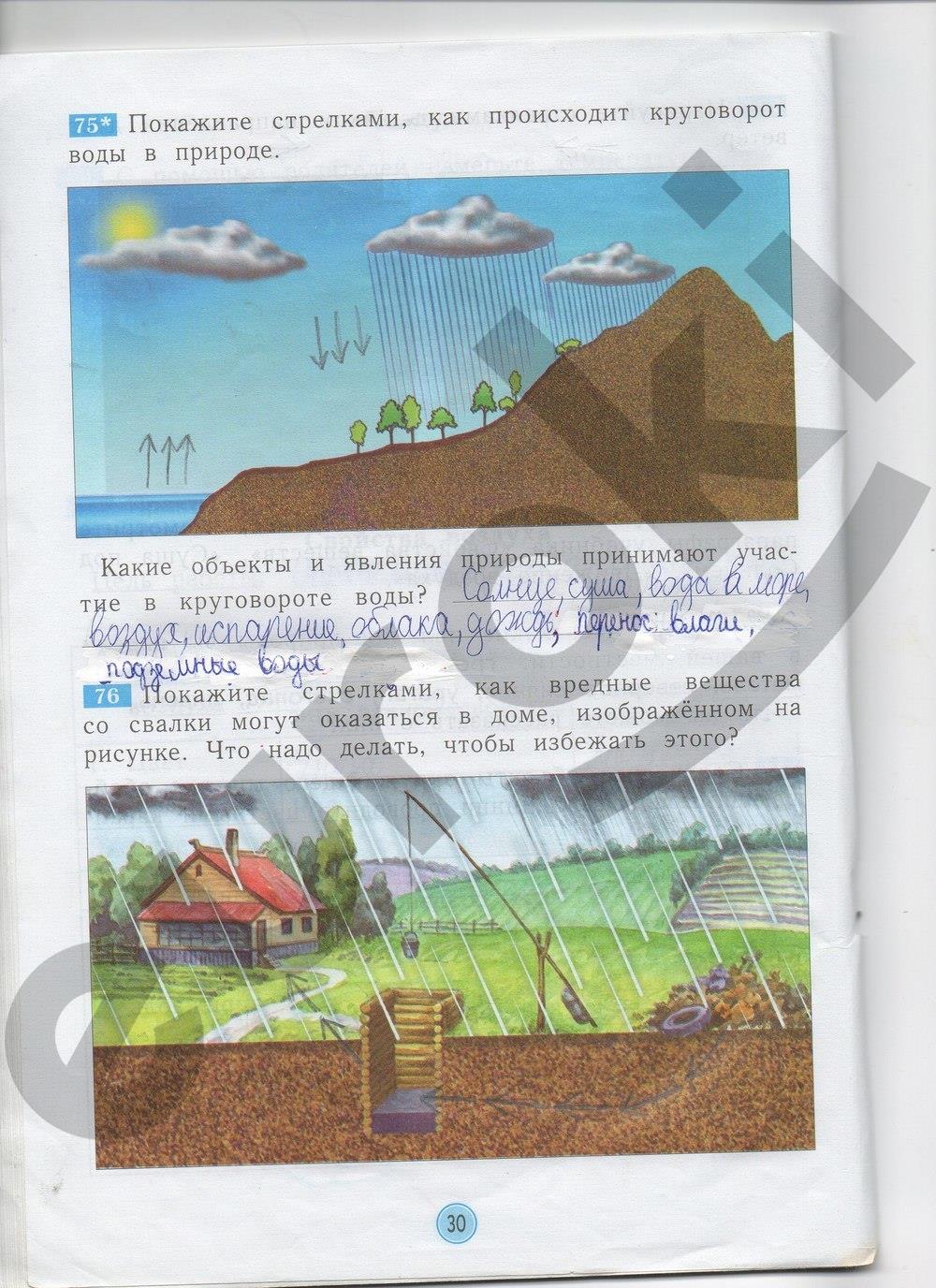 гдз 2 класс рабочая тетрадь страница 30 окружающий мир Дмитриева, Казаков