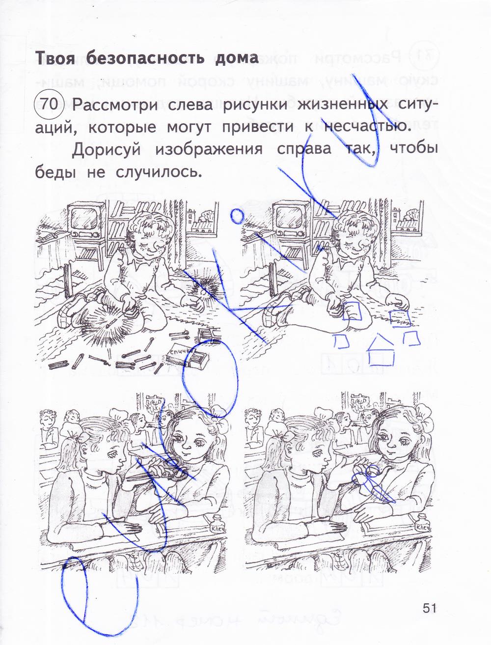 гдз 2 класс рабочая тетрадь часть 2 страница 51 окружающий мир Федотова, Трафимова