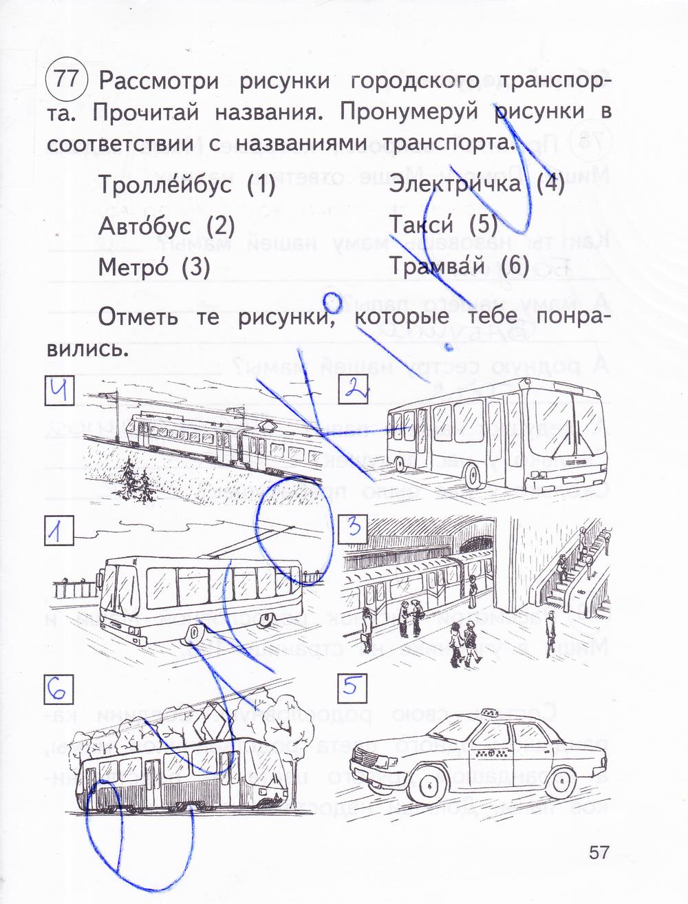гдз 2 класс рабочая тетрадь часть 2 страница 57 окружающий мир Федотова, Трафимова