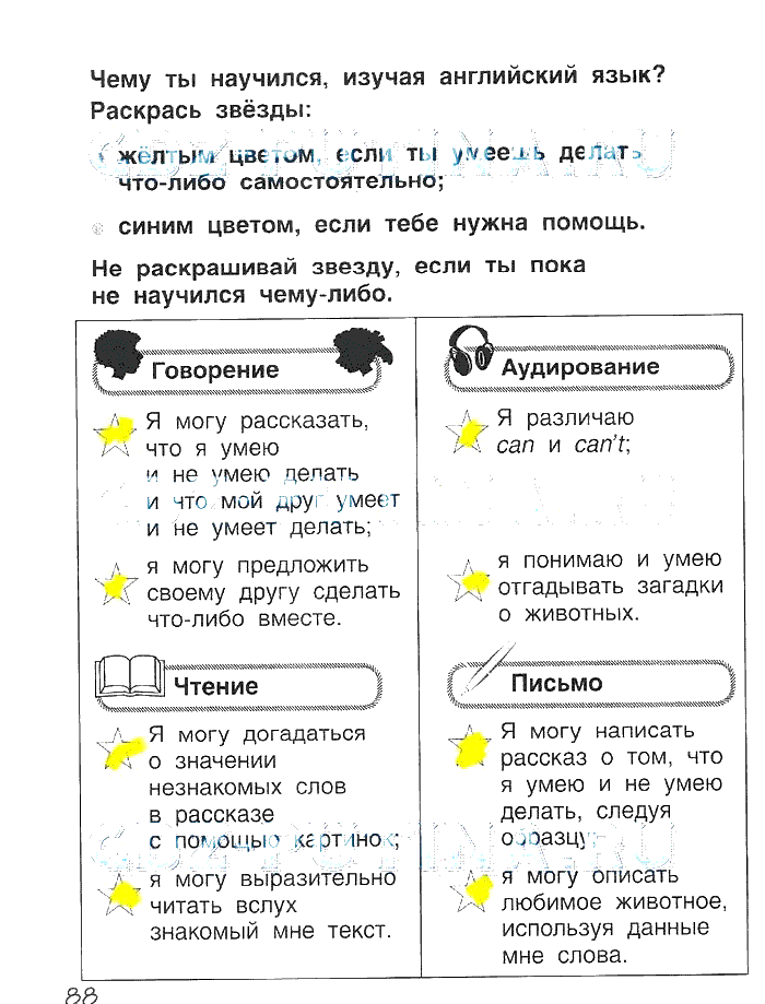 гдз 2 класс рабочая тетрадь страница 88 английский язык Комарова, Ларионова