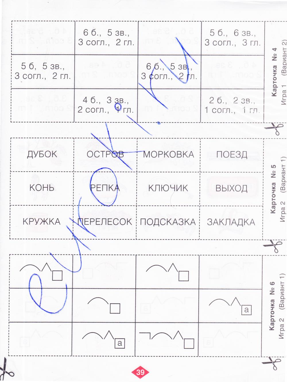 гдз 2 класс рабочая тетрадь часть 3 страница 39 русский язык Яковлева