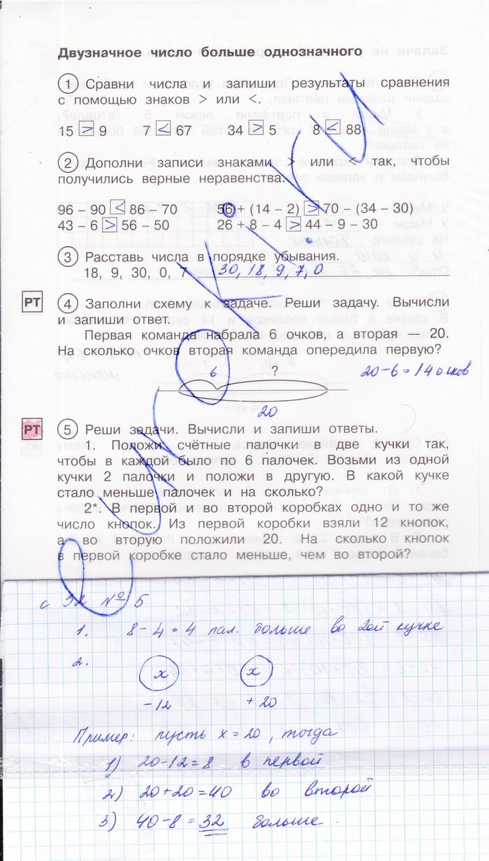 гдз 2 класс рабочая тетрадь часть 1 страница 32 математика Захарова, Юдина