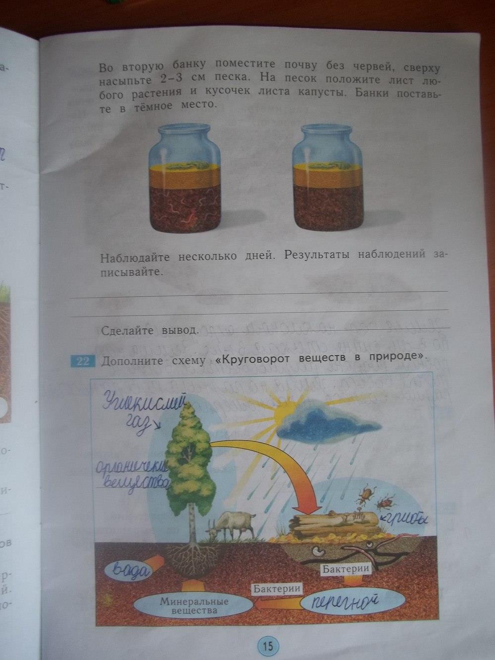 гдз 3 класс рабочая тетрадь страница 15 окружающий мир Дмитриева, Казаков