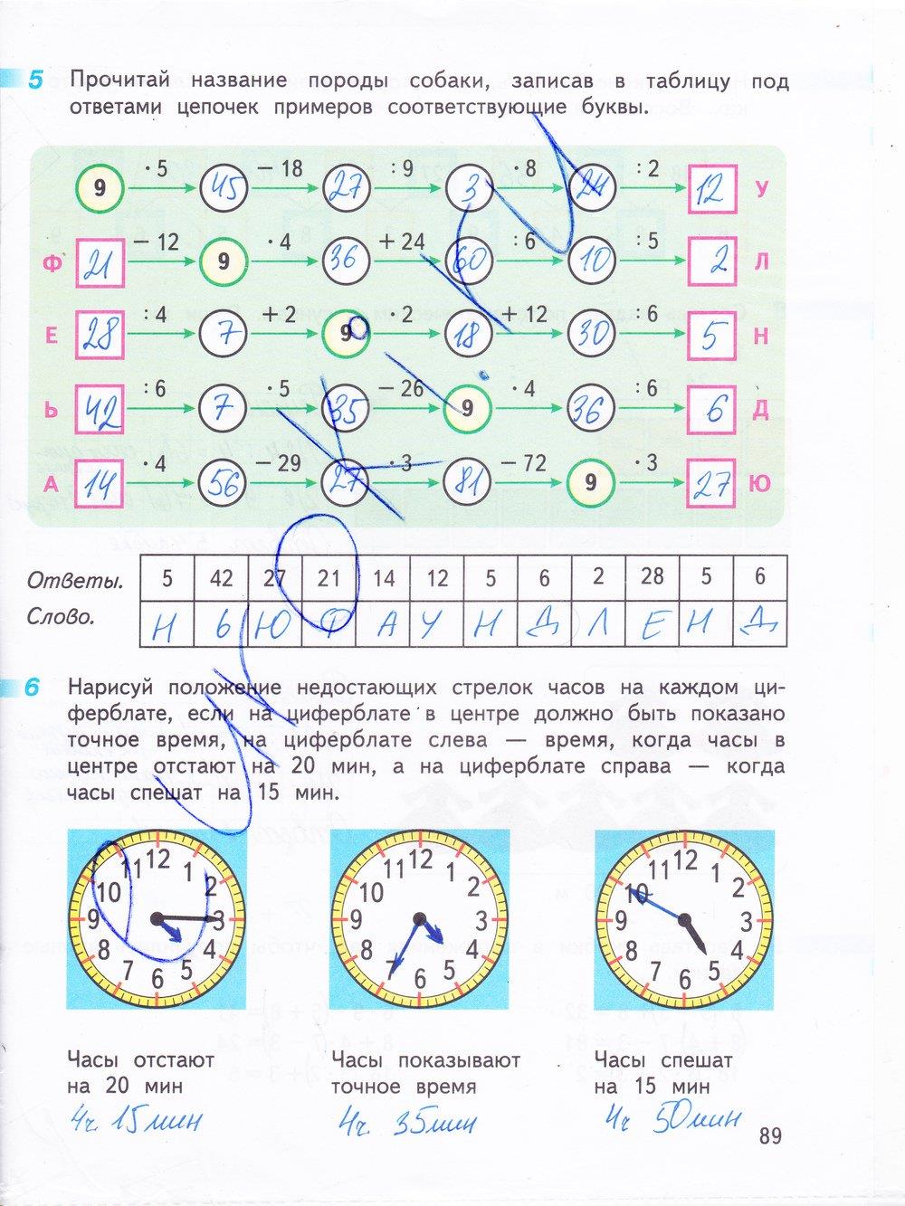 гдз 3 класс рабочая тетрадь часть 1 страница 89 математика Дорофеев, Миракова
