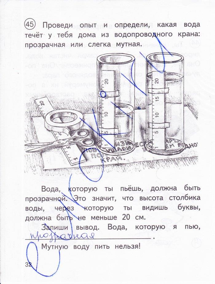 гдз 3 класс рабочая тетрадь часть 1 страница 32 окружающий мир Федотова, Трафимова
