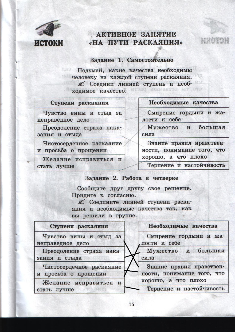 гдз 3 класс рабочая тетрадь часть 2 страница 15 истоки Котельникова, Твардовская