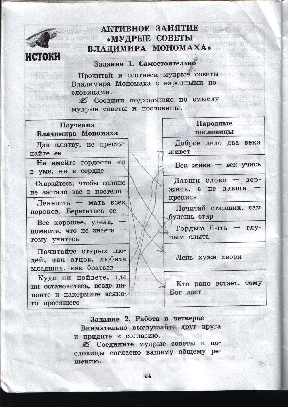 гдз 3 класс рабочая тетрадь часть 2 страница 24 истоки Котельникова, Твардовская