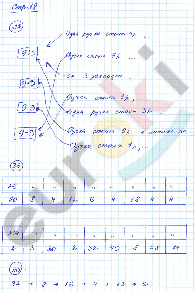 гдз 3 класс рабочая тетрадь часть 1 страница 18 математика Кремнева к учебнику Моро