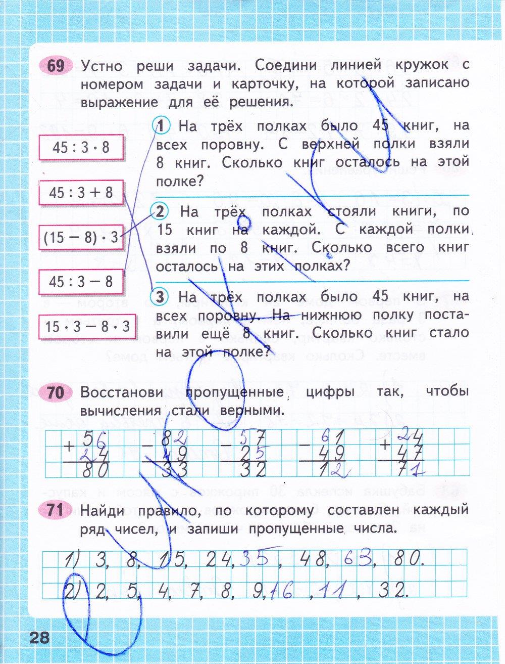 Математика рабочая тетрадь страница 28