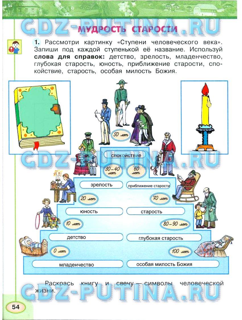 гдз 3 класс рабочая тетрадь часть 2 страница 54 окружающий мир Плешаков, Новицкая