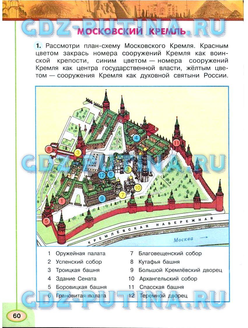 гдз 3 класс рабочая тетрадь часть 2 страница 60 окружающий мир Плешаков, Новицкая
