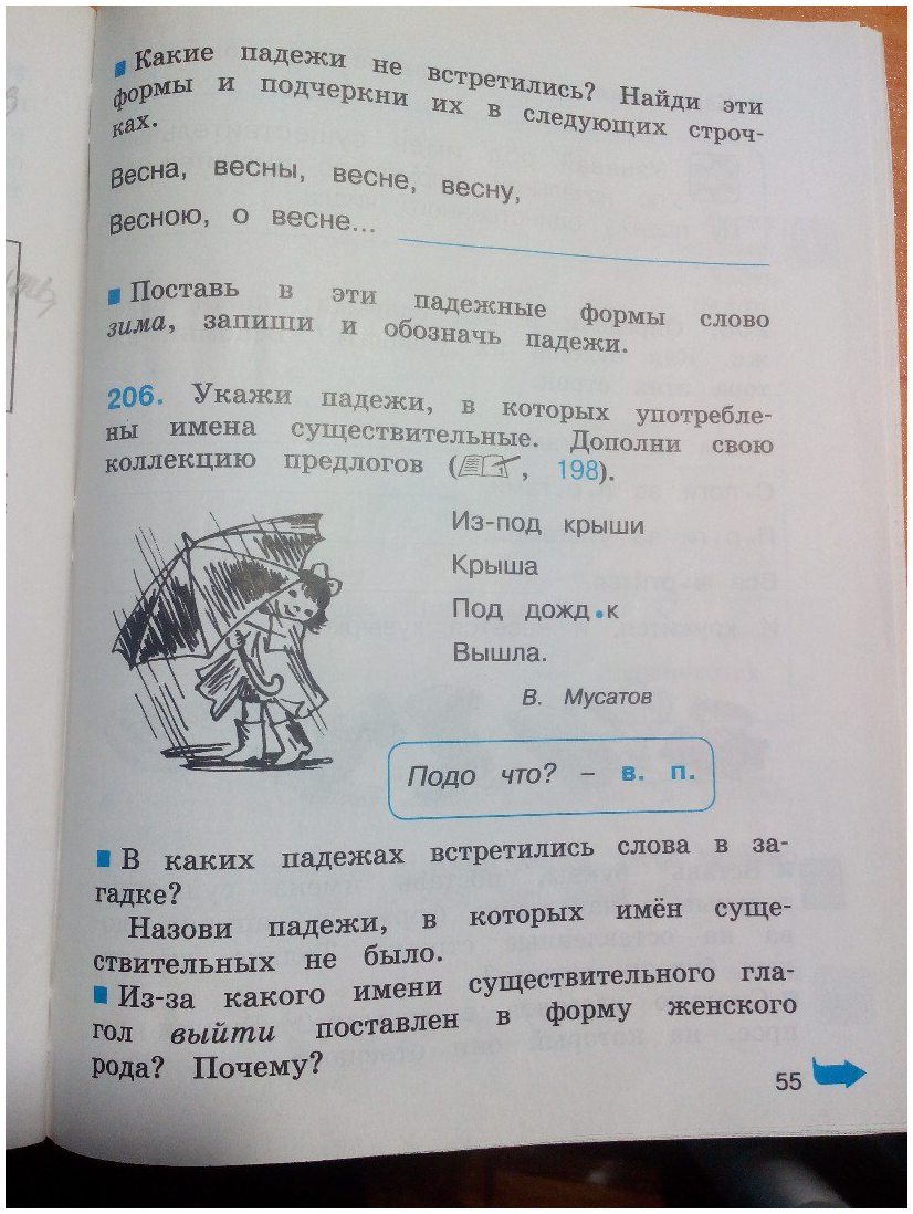 гдз 3 класс рабочая тетрадь часть 1 страница 55 русский язык Соловейчик, Кузьменко