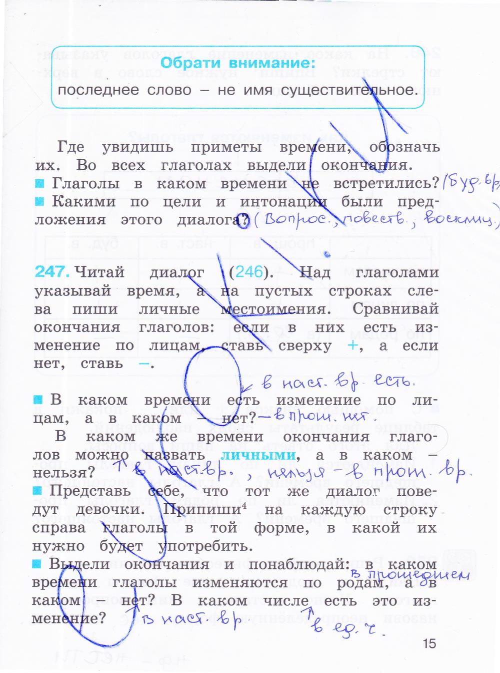 гдз 3 класс рабочая тетрадь часть 2 страница 15 русский язык Соловейчик, Кузьменко