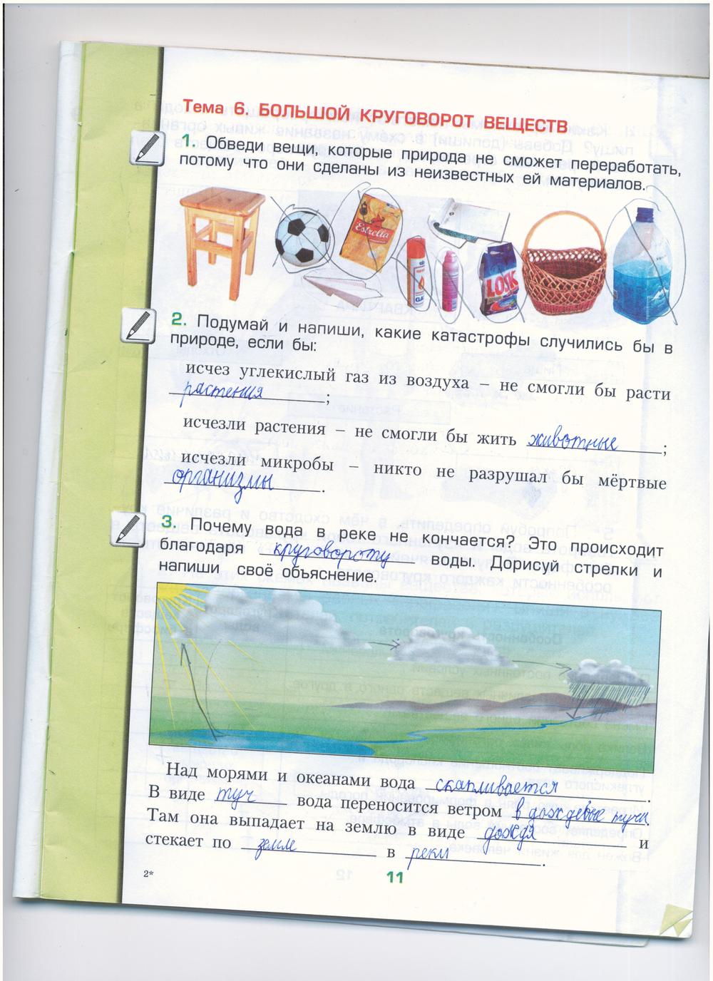 гдз 3 класс рабочая тетрадь часть 1 страница 11 окружающий мир Вахрушев, Бурский, Раутиан