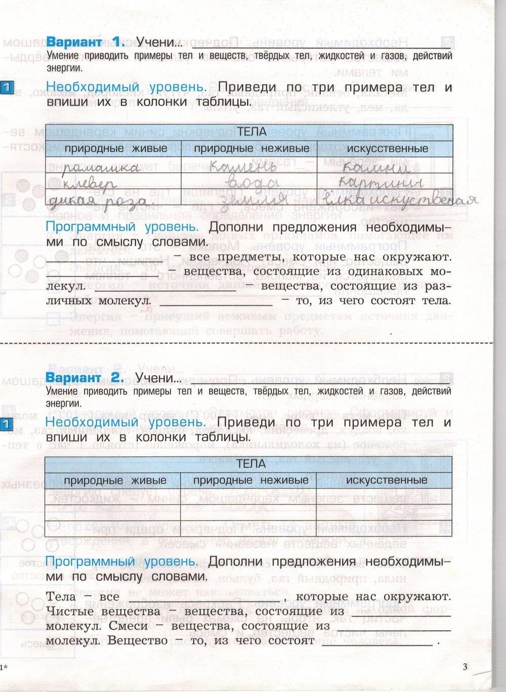 гдз 3 класс проверочные и контрольные работы часть 1 страница 3 окружающий мир Вахрушев, Бурский, Родыгина