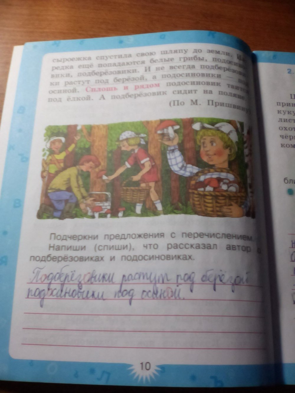 гдз 3 класс рабочая тетрадь часть 1 страница 10 русский язык Зеленина, Хохлова