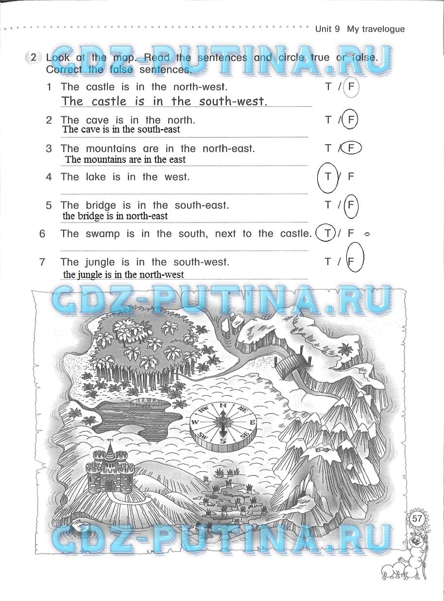 гдз 4 класс рабочая тетрадь страница 57 английский язык Азарова, Дружинина