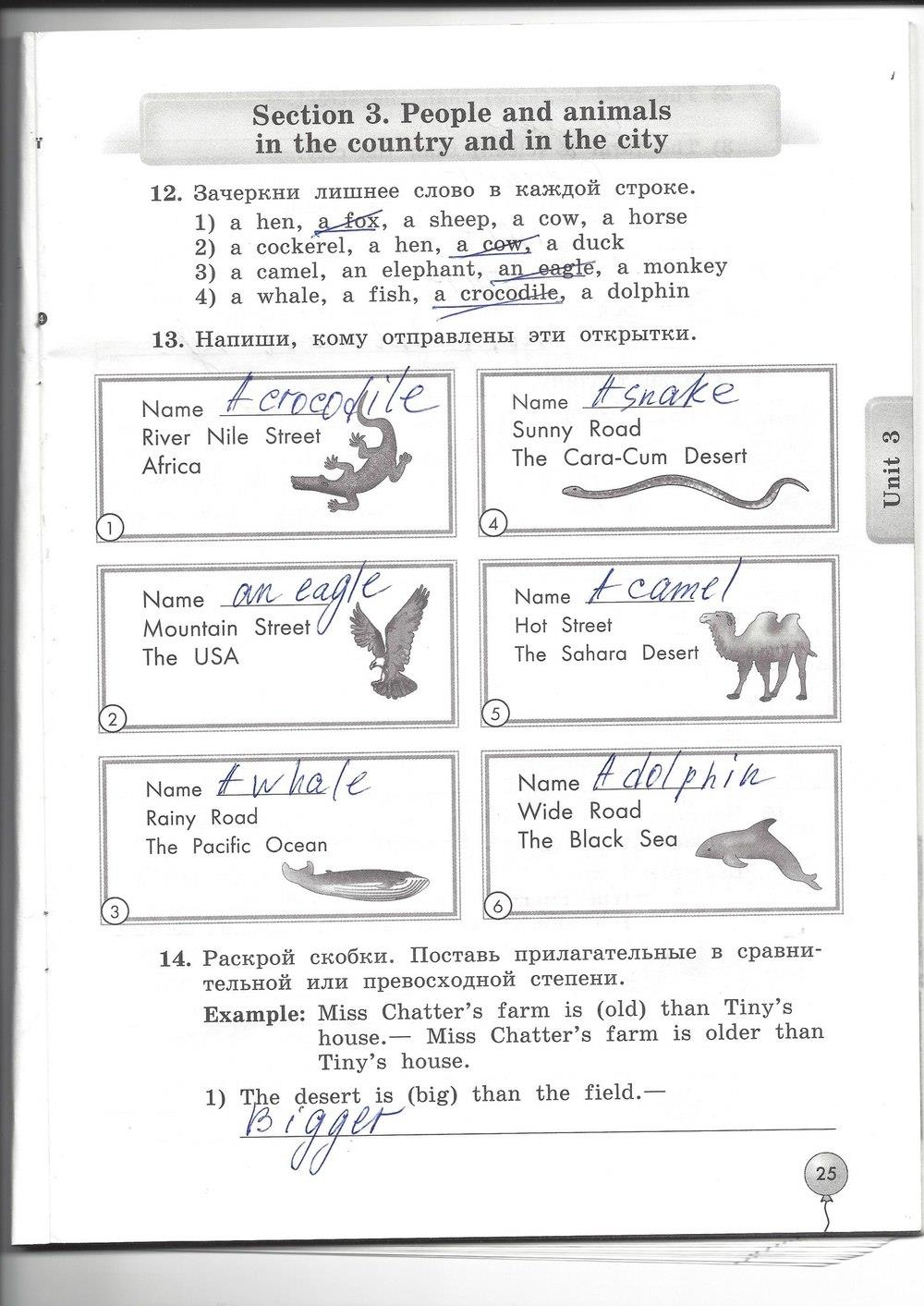 гдз 4 класс рабочая тетрадь страница 25 английский язык Биболетова, Денисенко