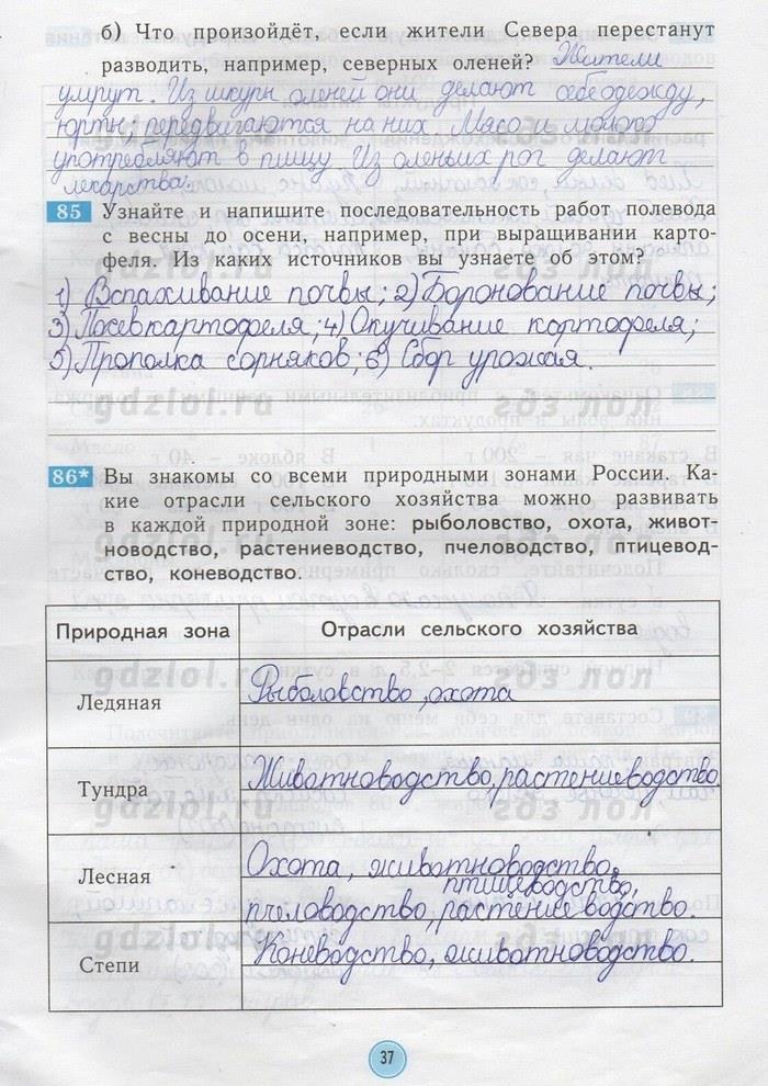 гдз 4 класс рабочая тетрадь страница 37 окружающий мир Дмитриева, Казаков
