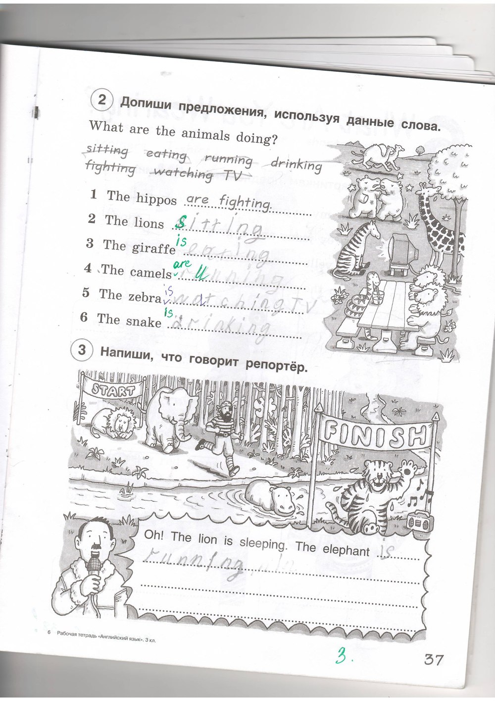 гдз 4 класс рабочая тетрадь страница 37 английский язык Комарова, Ларионова