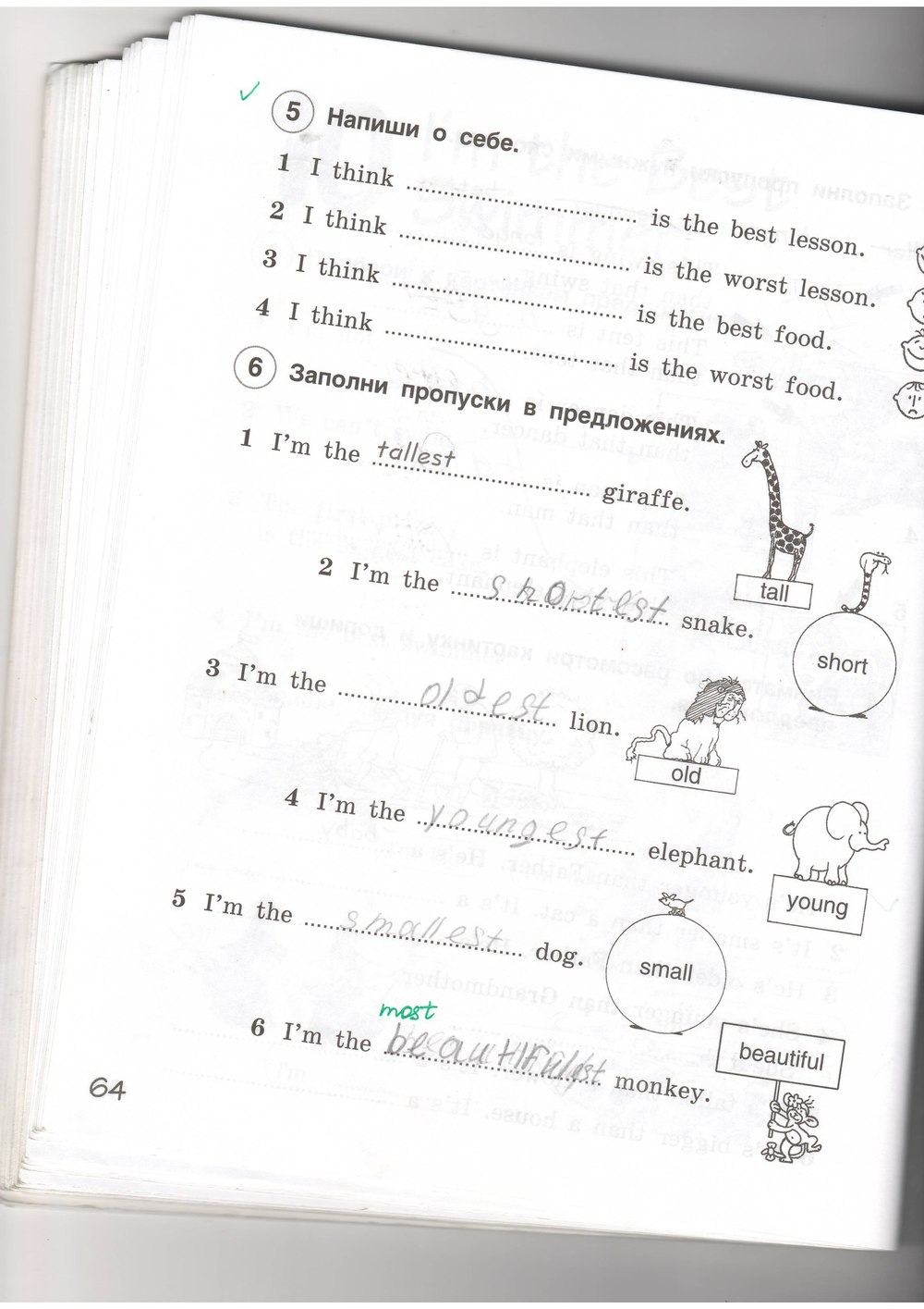 гдз 4 класс рабочая тетрадь страница 64 английский язык Комарова, Ларионова