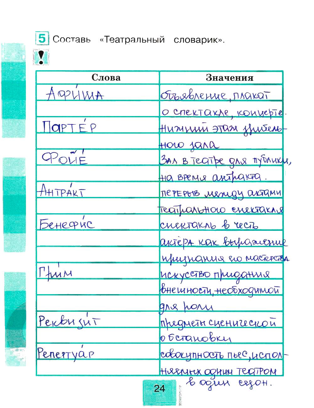 гдз 4 класс рабочая тетрадь часть 2 страница 24 литературное чтение Кубасова