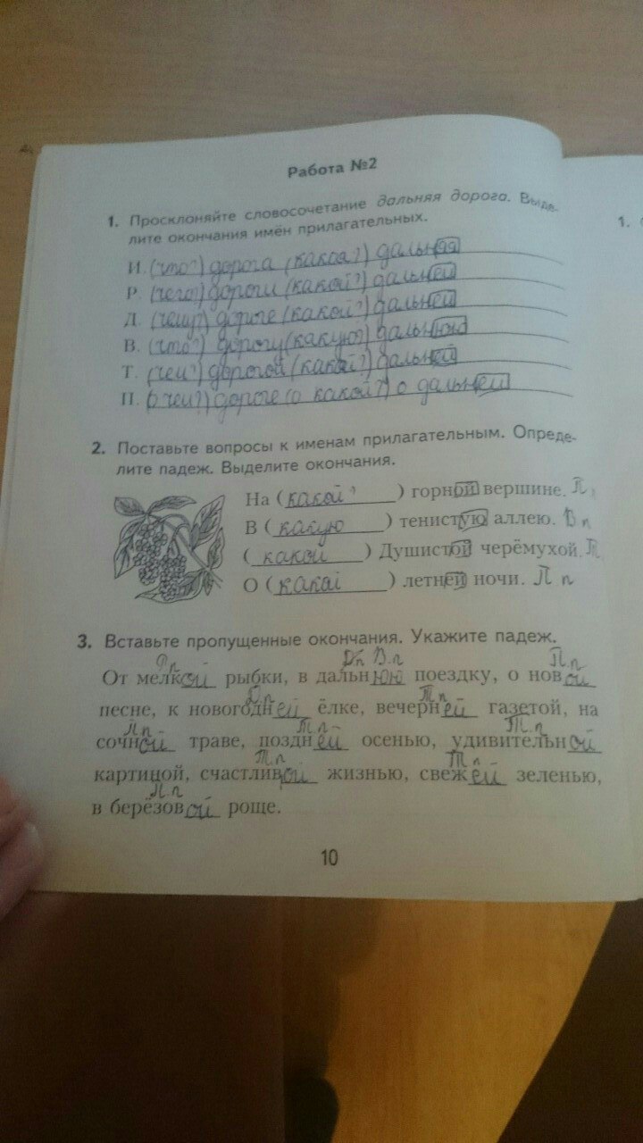 гдз 4 класс рабочая тетрадь часть 2 страница 10 русский язык Моршнева