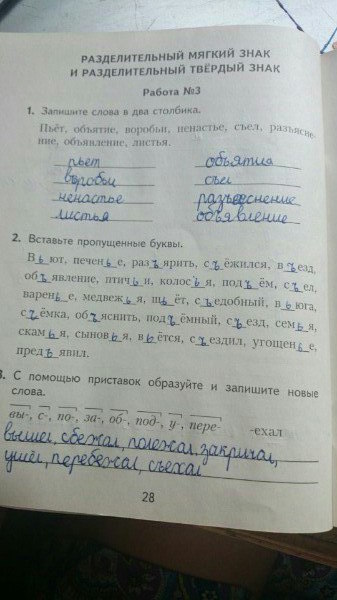 гдз 4 класс рабочая тетрадь часть 2 страница 28 русский язык Моршнева