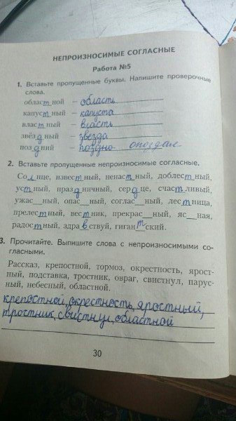 гдз 4 класс рабочая тетрадь часть 2 страница 30 русский язык Моршнева