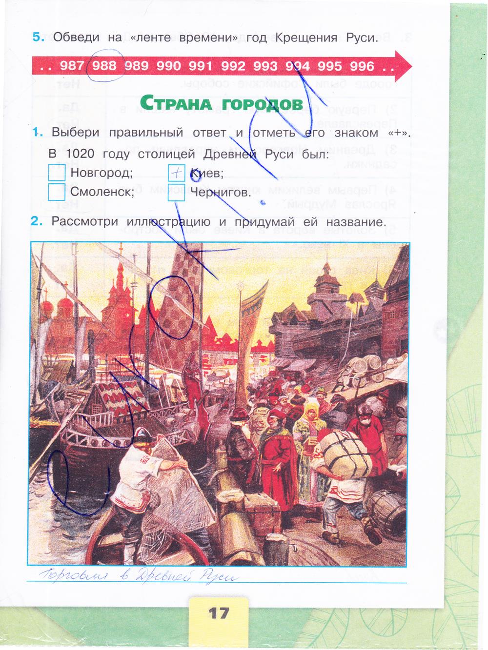 гдз 4 класс рабочая тетрадь часть 2 страница 17 окружающий мир Плешаков, Крючкова