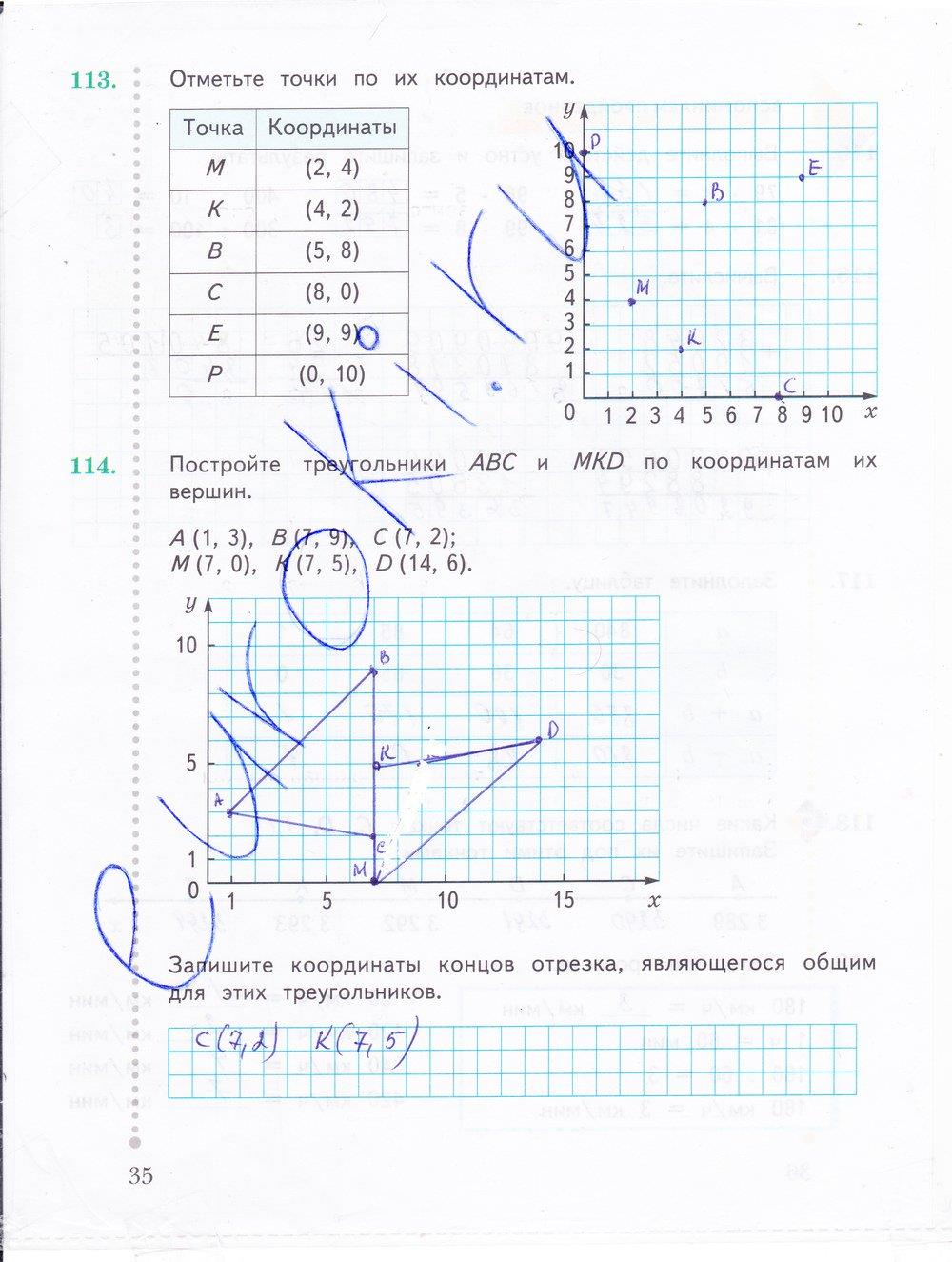 гдз 4 класс рабочая тетрадь часть 1 страница 35 математика Рудницкая, Юдачева