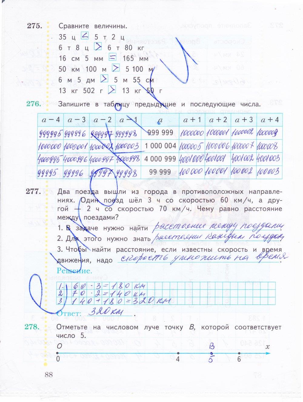 гдз 4 класс рабочая тетрадь часть 1 страница 88 математика Рудницкая, Юдачева